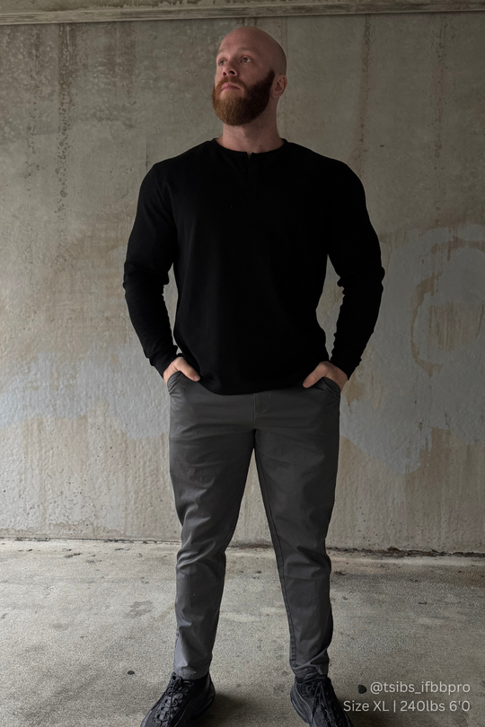 Smart Casual Chino Pants - Dark Gray