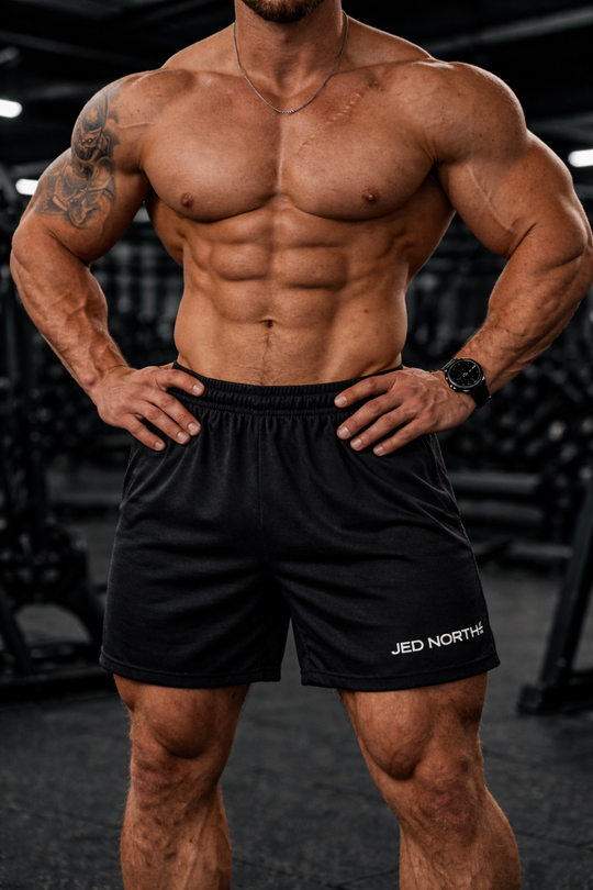Athletic Mesh Shorts - Black