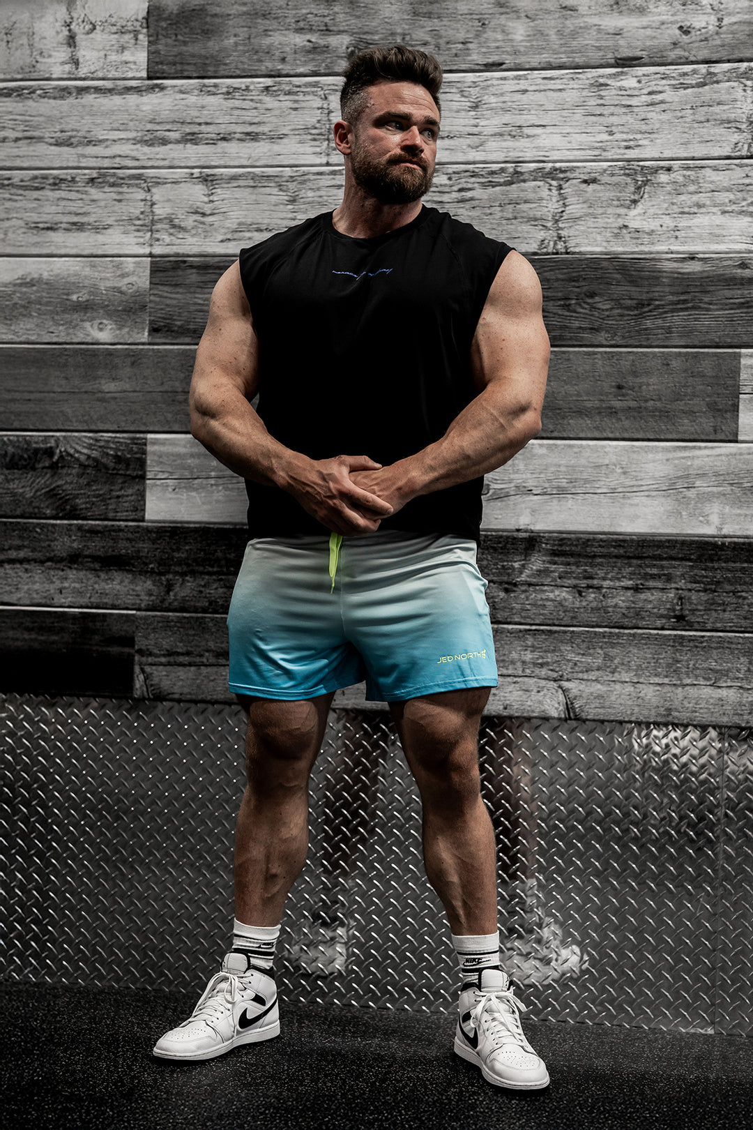 Raglan Sleeveless Muscle Tank - All Black