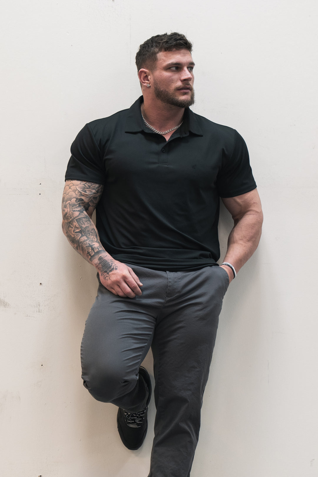 Fast-Dry Polo T-Shirt - Black