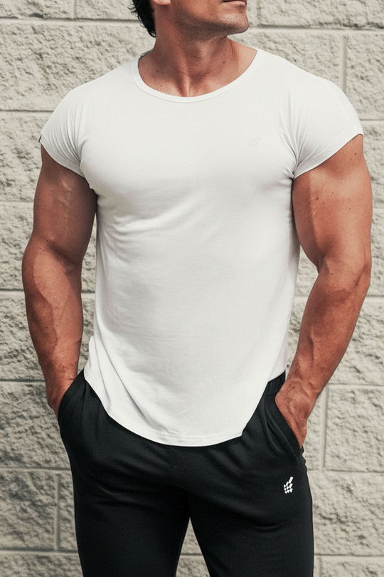 Evolve Cap Sleeve Muscle T-Shirt 2.0 - Off White