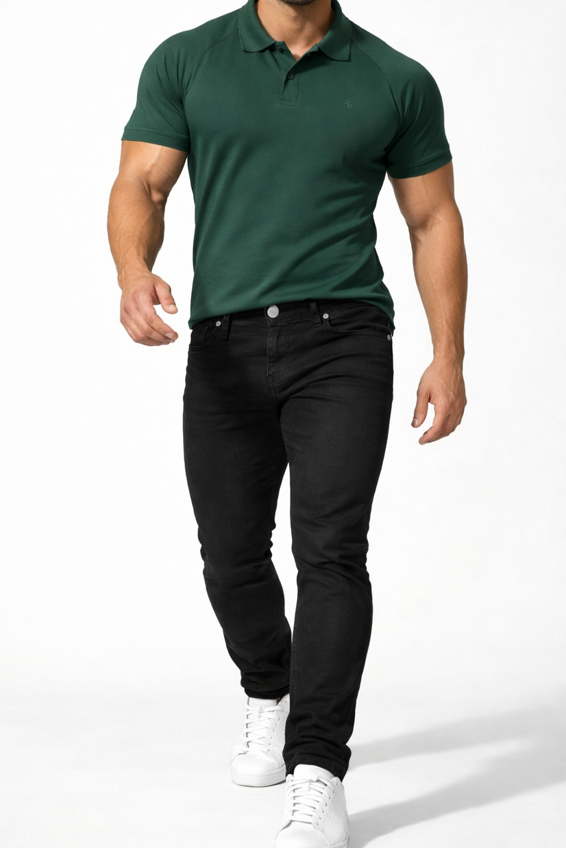 Men's Fitted Stretchy Pants - Black