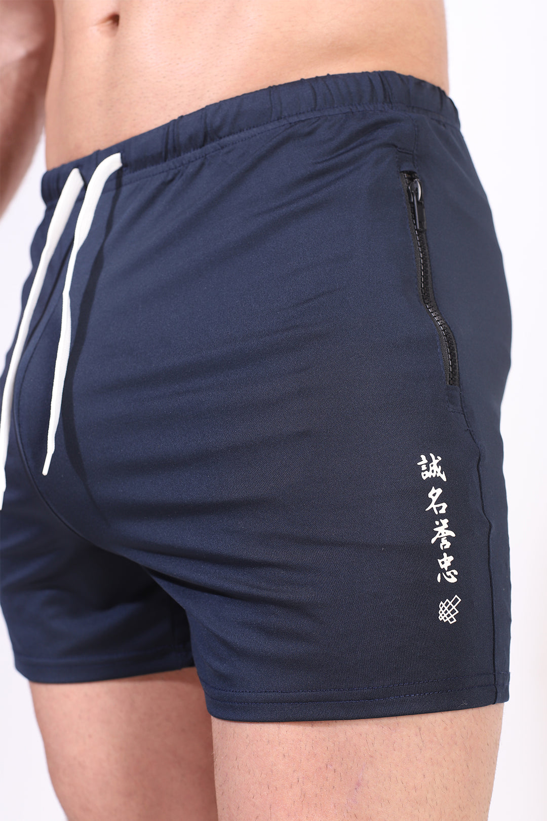 Agile Bodybuilding 4'' Shorts w Zipper Pockets -  Navy Integrity