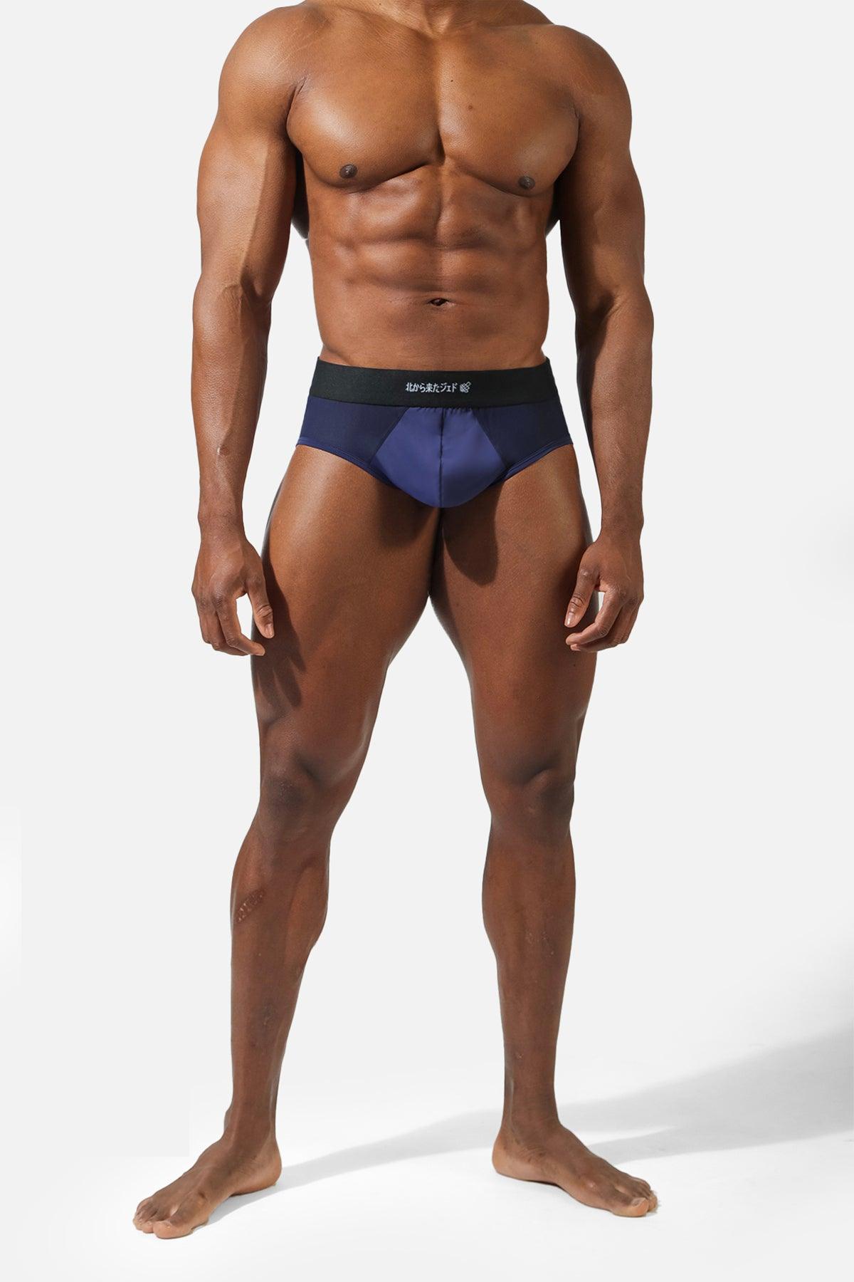 Men's Workout Mesh Briefs 2 Pack - Black & Navy - Jed North Canada