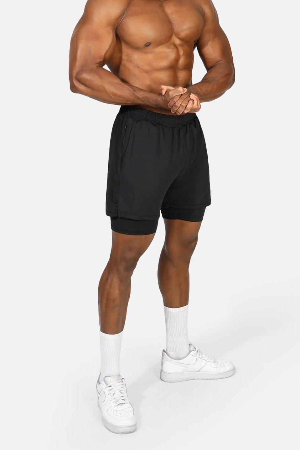 Men's 2-In-1 7" Gym Shorts - Obsidian Black