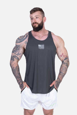 Fast-Dry Bodybuilding Workout Stringer - USA Logo