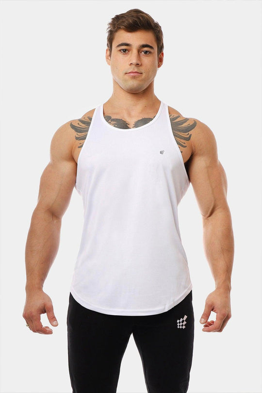 Fast-Dry Bodybuilding Workout Stringer - White