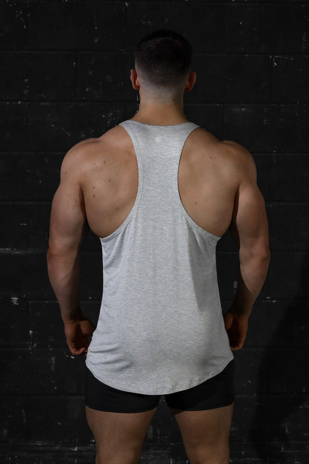Classic Bodybuilding Racerback Stringer - Light Gray