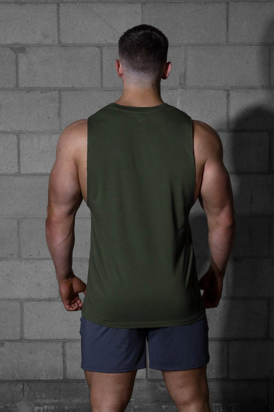 Apollo Men's Sleeveless Training Tee - Olive