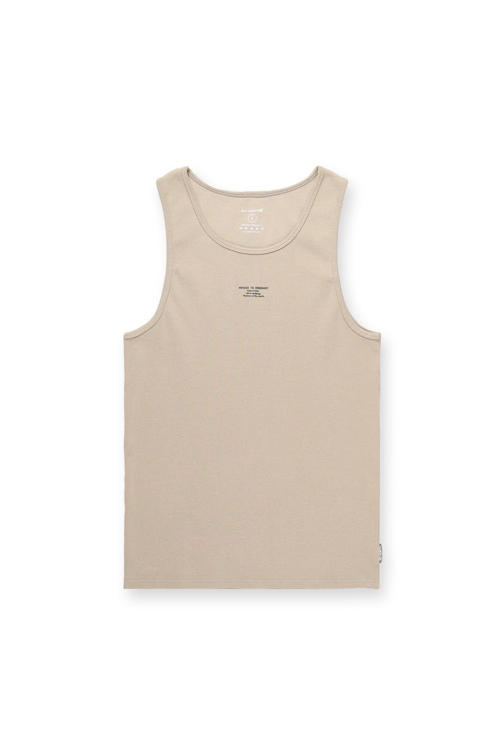 Ribbed Muscle Tank Top - Khaki