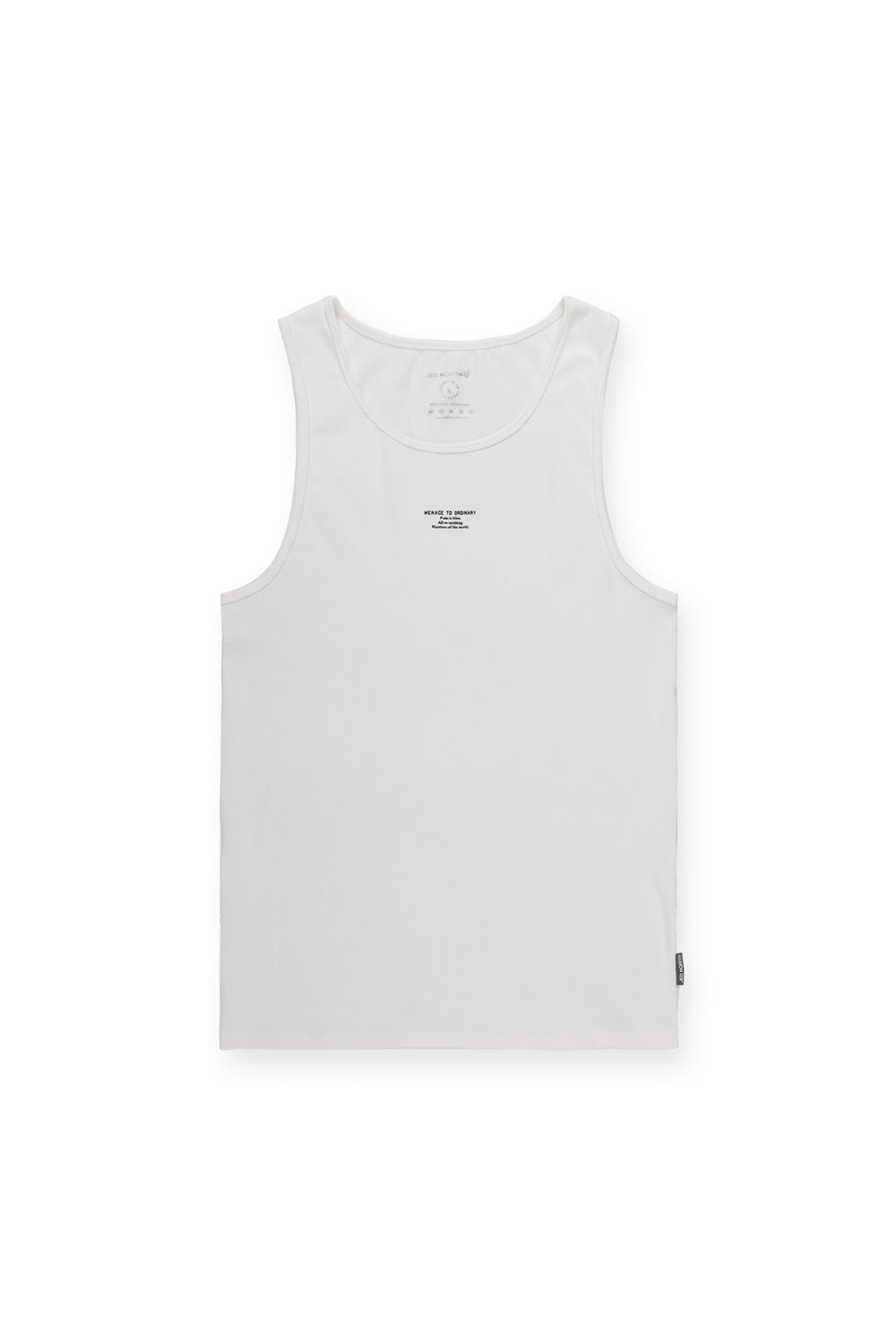 Ribbed Muscle Tank Top - White