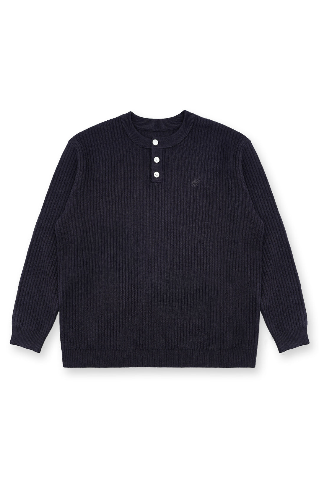 Classic Henley Sweater  - Dark Gray
