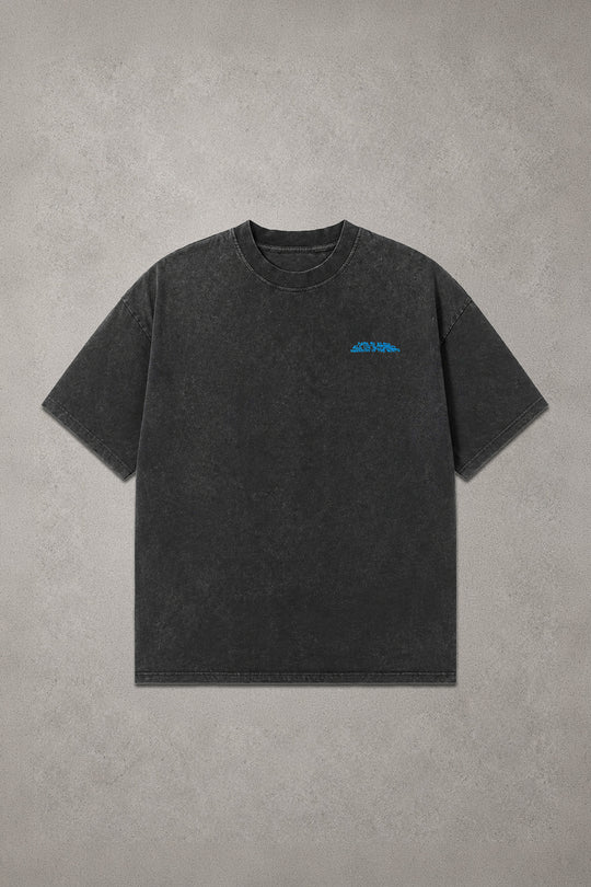 Vintage Washed Oversized T-Shirt - Charcoal Black