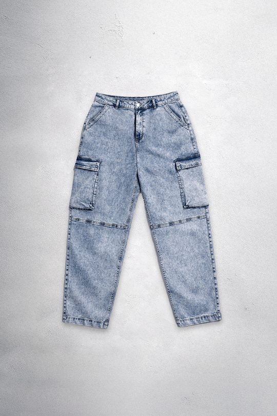 Men's Vintage Loose-Fit Jeans - Washed Navy