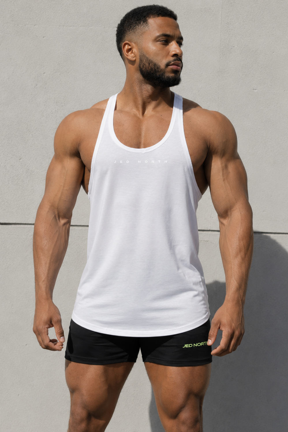 Classic Bodybuilding Racerback Stringer -  Off White