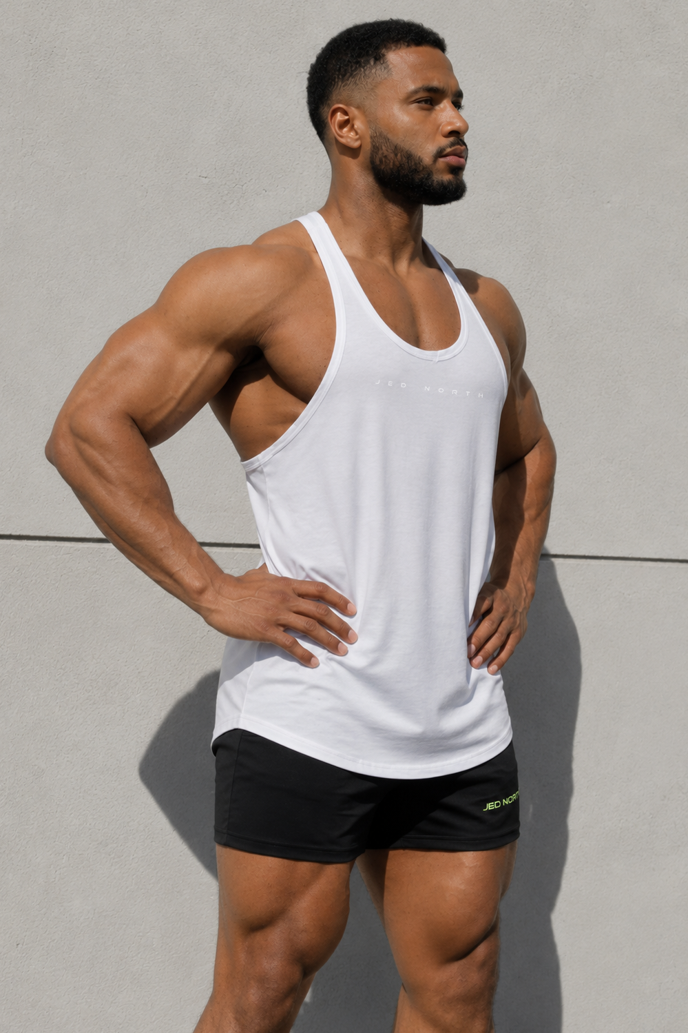 Classic Bodybuilding Racerback Stringer -  Off White