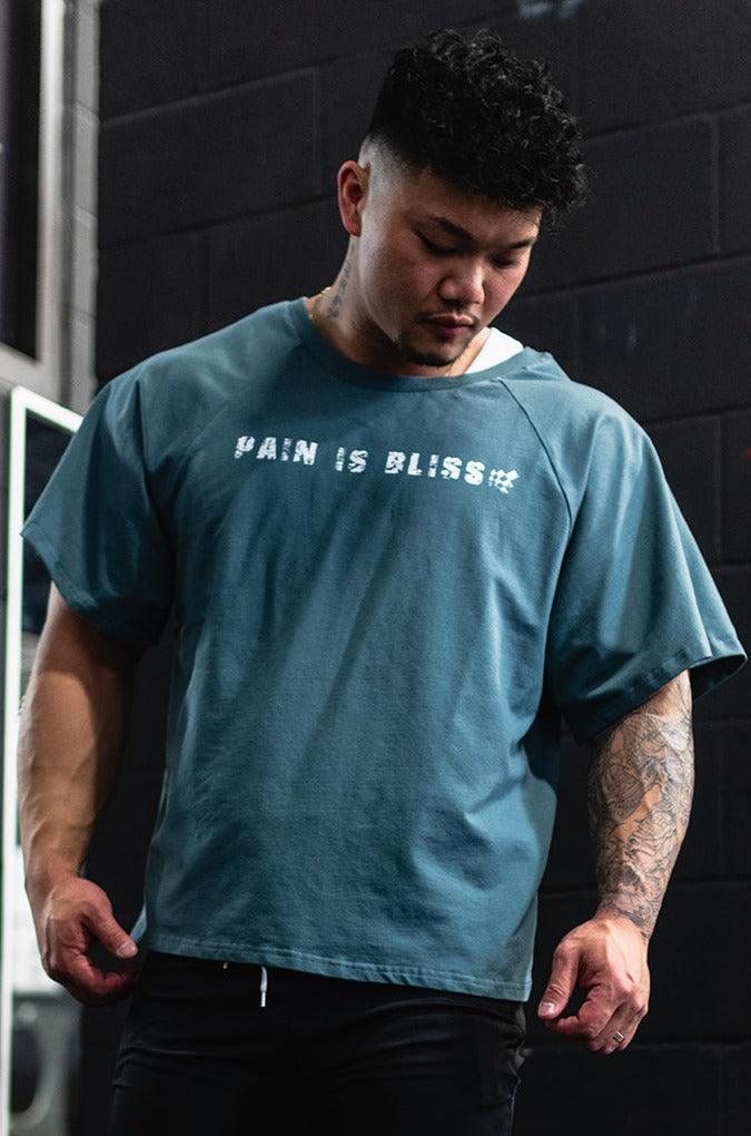 Retro Bodybuilding T-Shirt - Steel Blue