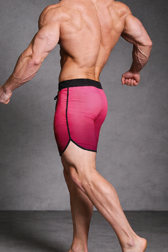 Men's Physique Board Shorts - Electric Crimson