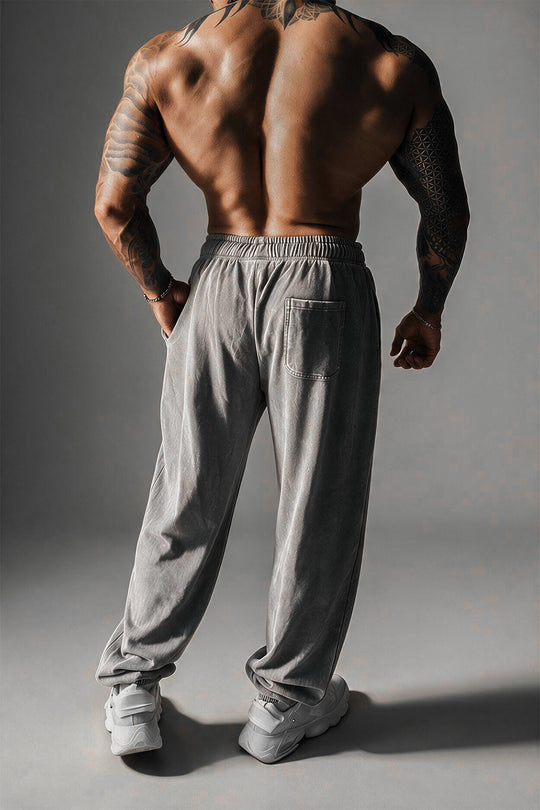 Loose Fit Comfort Joggers - Washed Gray
