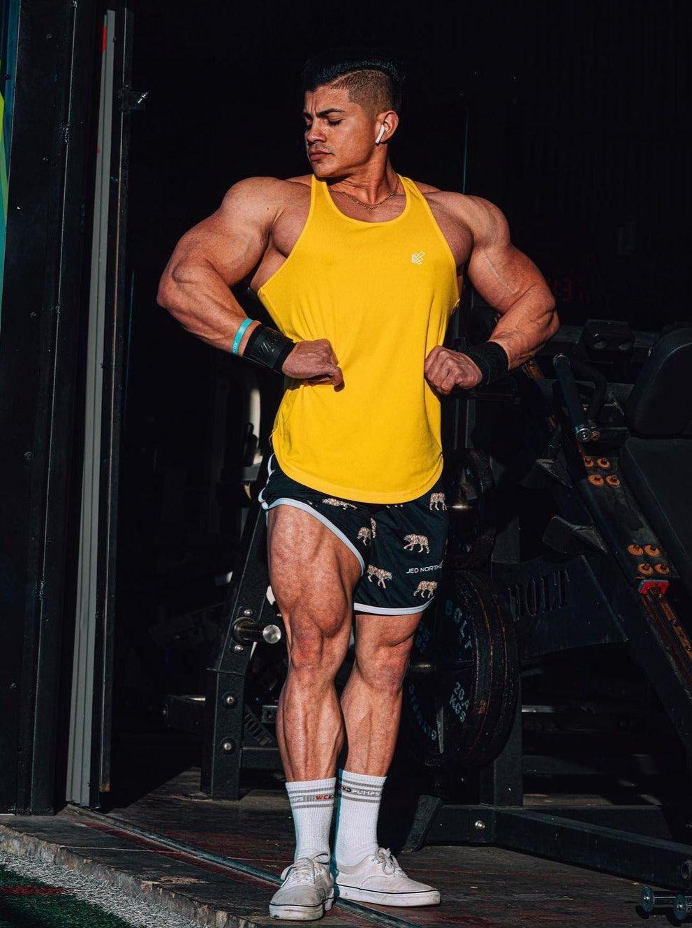 Microfiber Dri-Fit Stringer - Yellow Tank Tops Jed North 